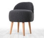 Atelier Del Sofa Puff de Piel Sintética Gris Oscuro